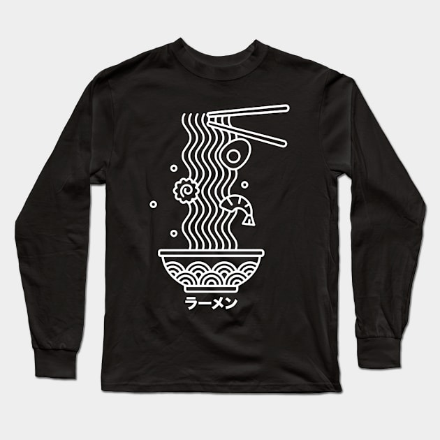 Ramen Noodle Bowl Long Sleeve T-Shirt by Wearing Silly